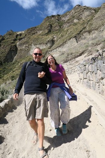 Martin og Anne Marie ved Quilotoa
