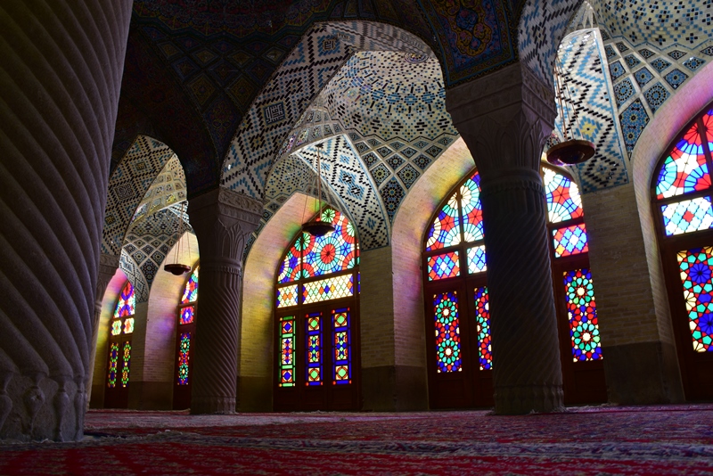 Flot loft og glasmosaik, Shiraz, Iran