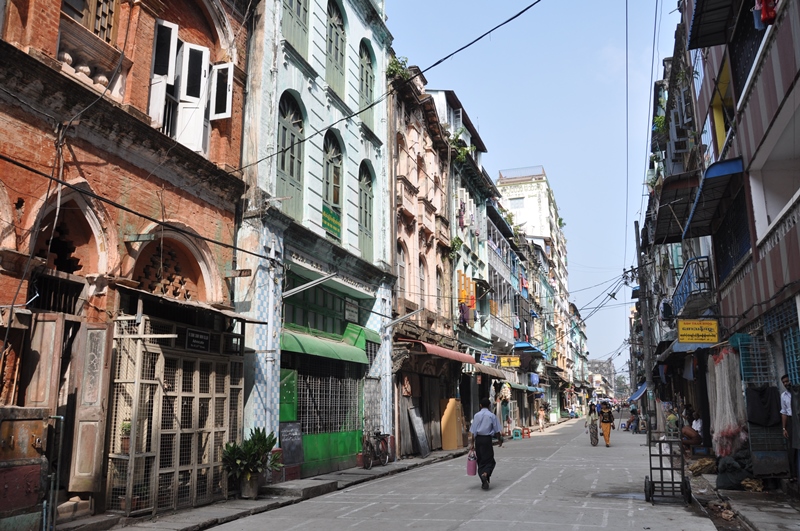 Gade i Yangon, Myanmar