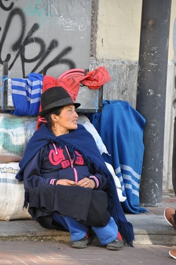 Gadebillede fra Quito