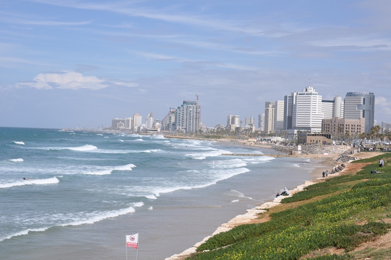 Stranden ved Tel Aviv set fra Jaffa