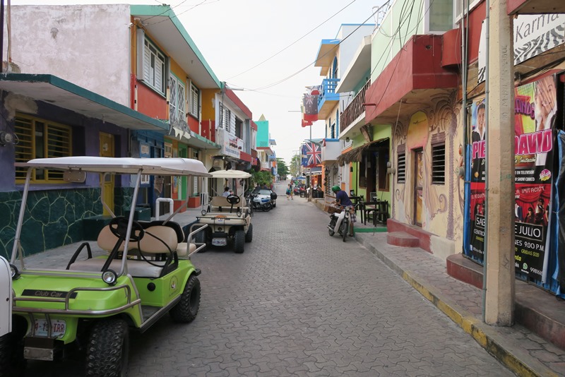 Typisk gade på Isla Mujeres