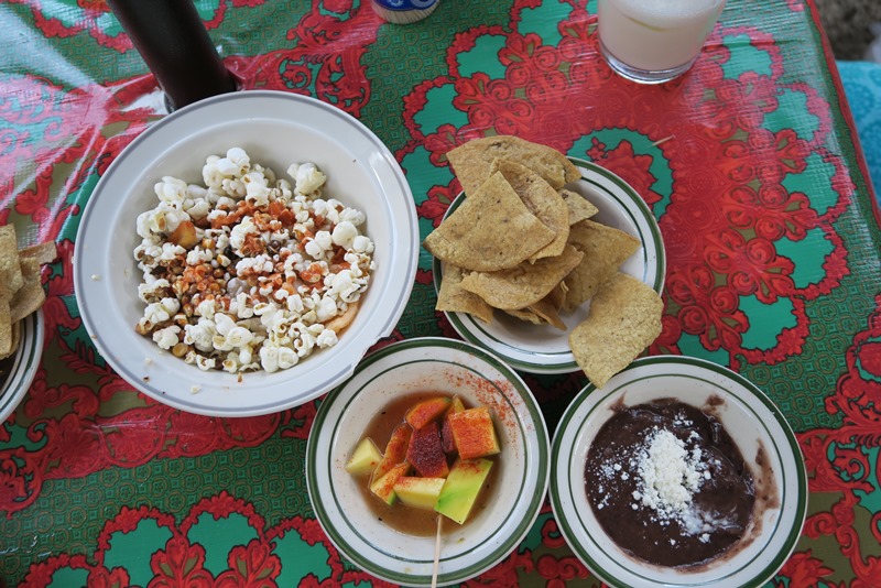 Mexicanske snacks på mexicansk cantina