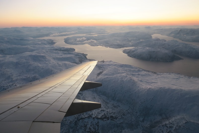 Smuk indflyvning over Troms