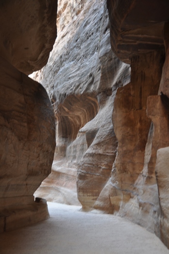 Den smalle Siq i Petra i Jordan