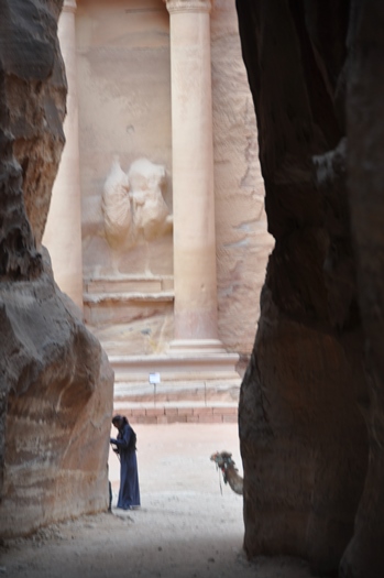 Første glimt af Petra i Jordan