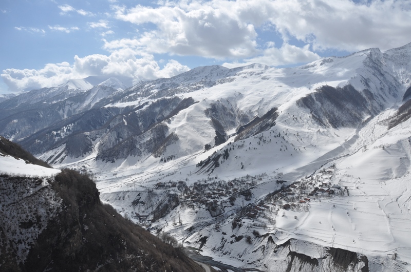 Bjerglandskab i det nordlige Georgien