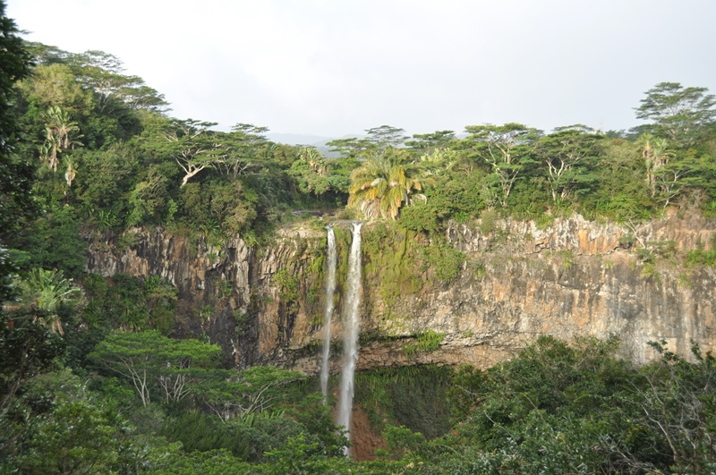 Charmarel waterfall på Mauritius