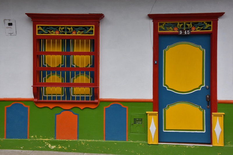 Flot hus i Jardín, Colombia