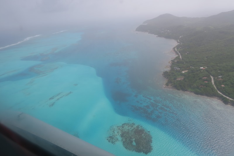 Det caribiske hav fra flyveren