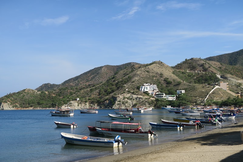 Ved stranden i Taganga, Colombia