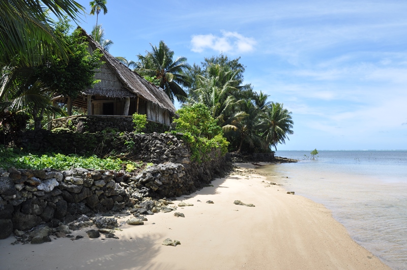 Et mandehus, som ligger utrolig smukt, Yap, Mikronesien