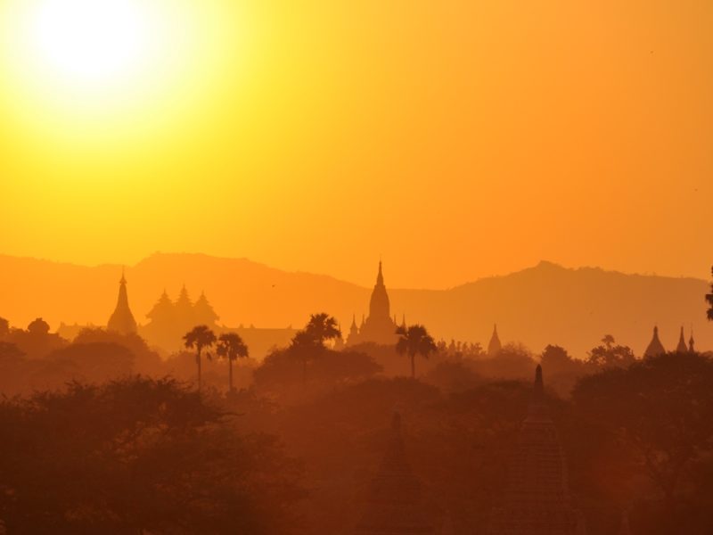 De smukke templer i Bagan, Myanmar