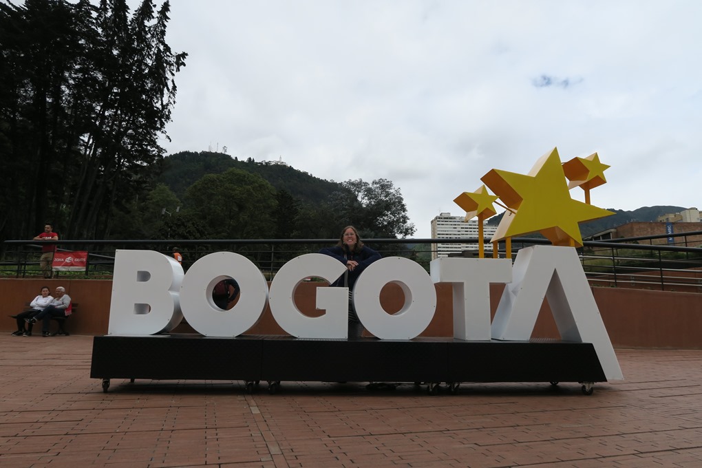 Downtown Bogotá med guld og Botero
