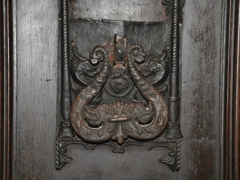 Dørhåndtaget på Grev Draculas slot, Bran, Rumænien