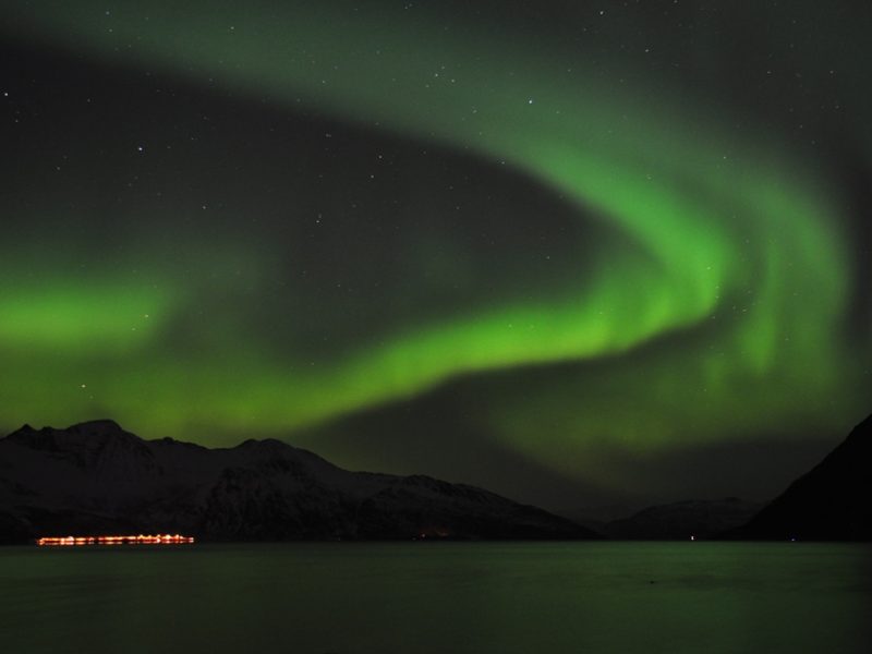 Smukt nordlystur ved Tromsø