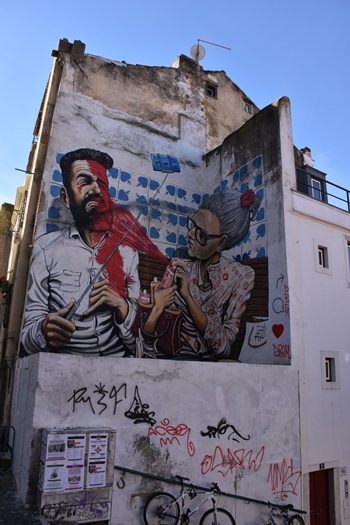 Fed streetart i Lissabon, Portugal