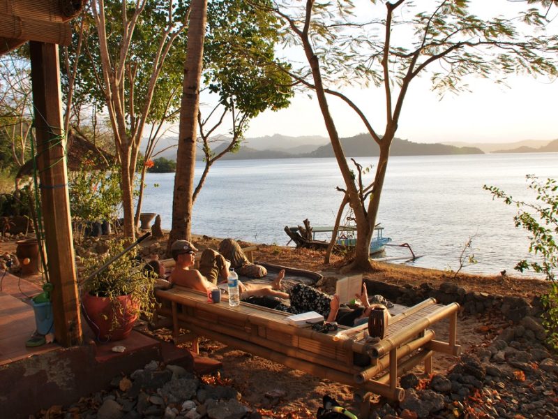 Ren afslapning på øen Gili Gede i Indonesien