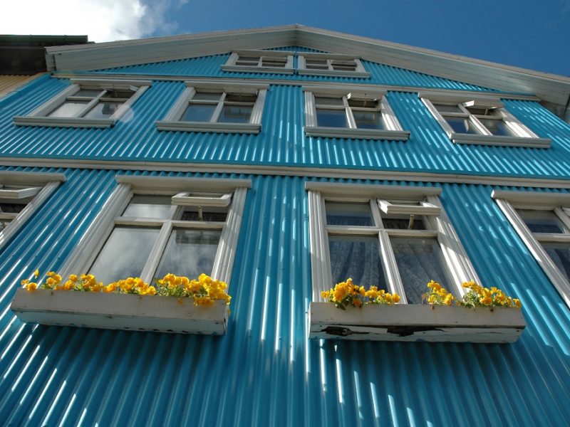 Trendy hus i Reykjavik, Island