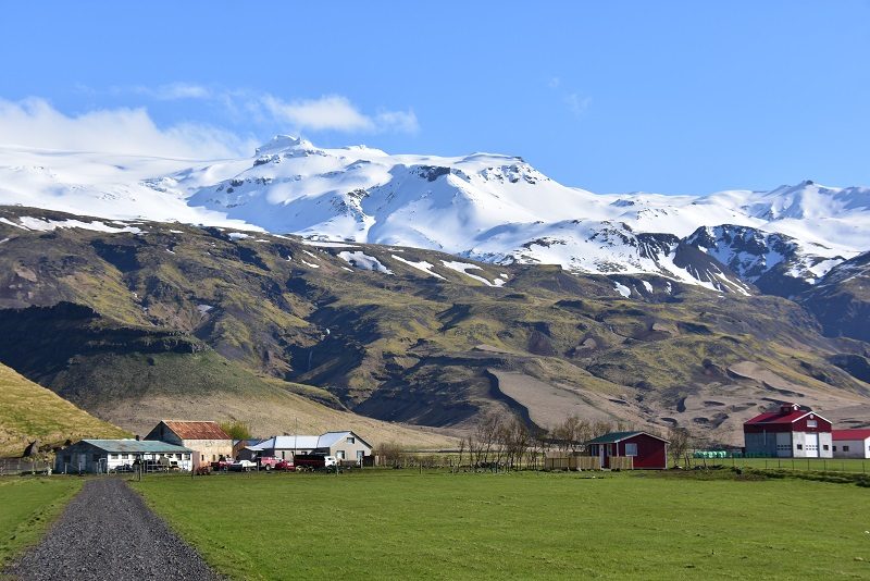 Flot udsigt på vej til Vik, Island