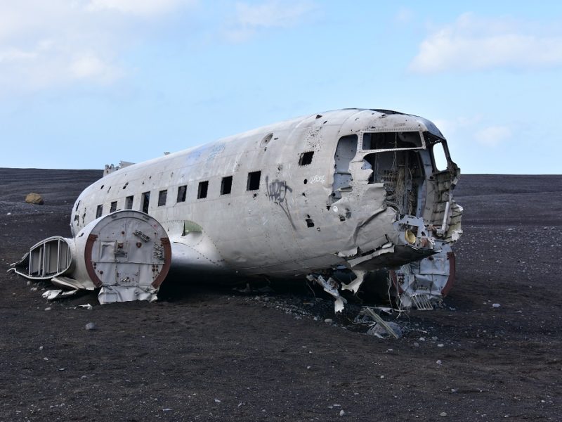 Flyvraget ved Vík i Island
