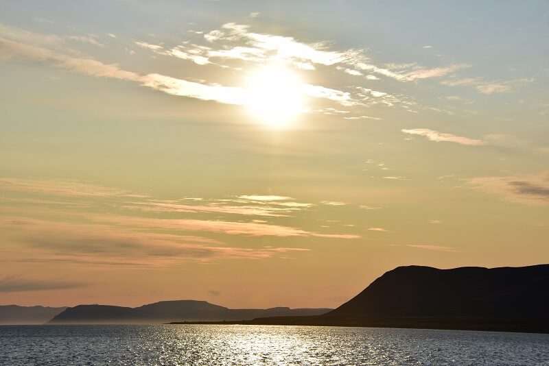 Midnatssol på Svalbard