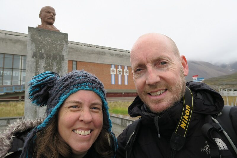 Lenin-selfie i Pyramiden, Svalbard