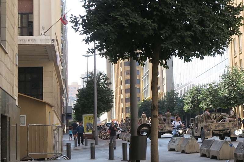 Militær i Beiruts gader